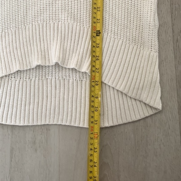 Aerie Open Knit ribbed Oversized chunky Lagenlook Sweater size XS off white - Picture 6 of 9